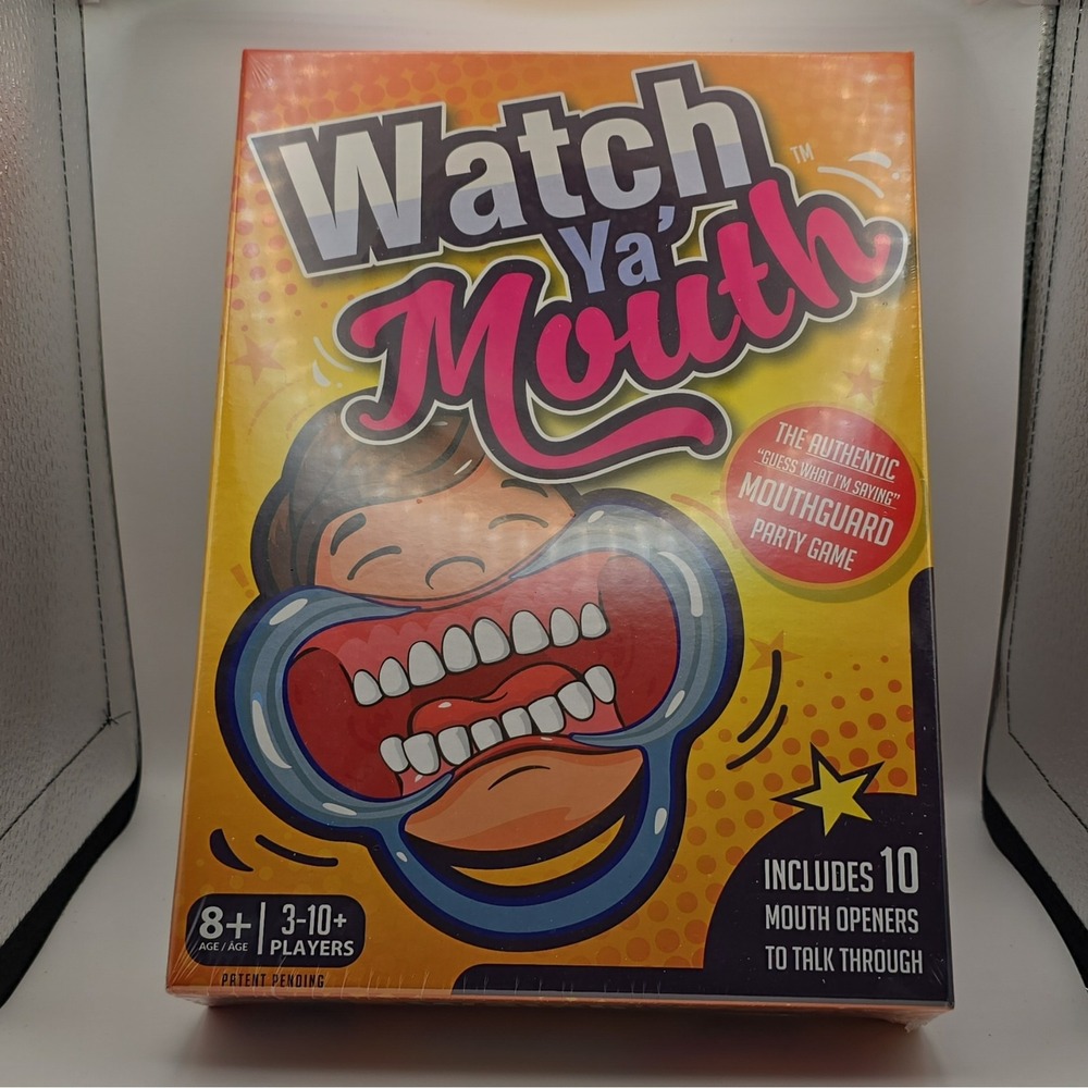 Buffalo Games Watch Ya' Mouth Mouthguard Party Game, Timer, 8+, 3+ Players